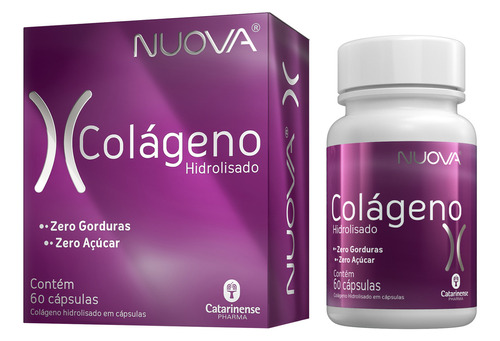 Nuova Colágeno Hidrolisado Catarinense Pharma 60cps