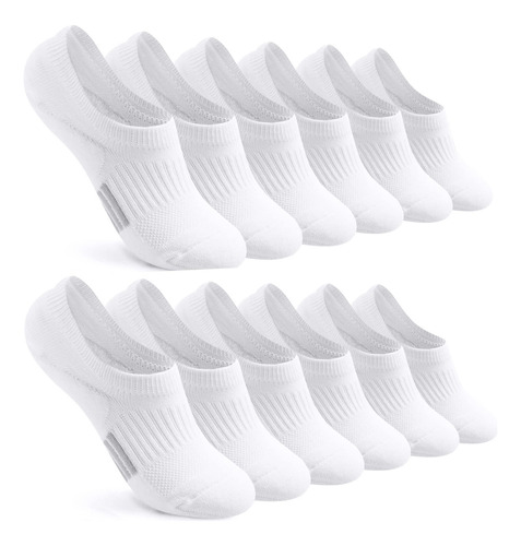 Womens Cushioned Low Cut Invisible Footies For Running 6pair