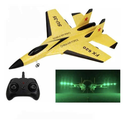 Avião Controle Remoto Planador Bi-motor Rc Fx620 Su-35 Jato