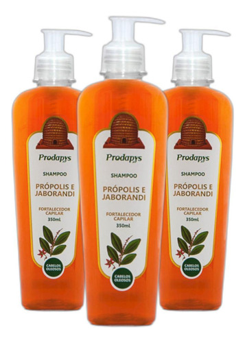 Shampoo Própolis E Jaborandi 350ml Kit Com 3