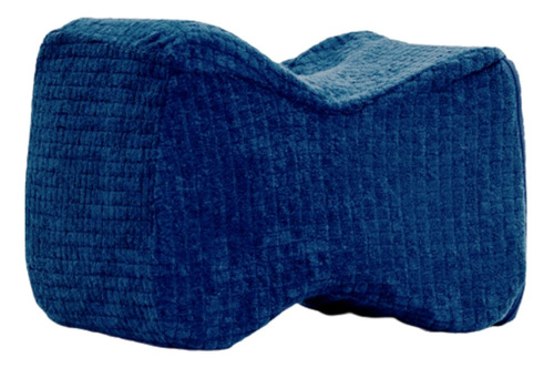 Almofada Entre Pernas/joelho Viscoelástica Para Dormir Cor Azul-marinho Desenho do tecido Quadriculado