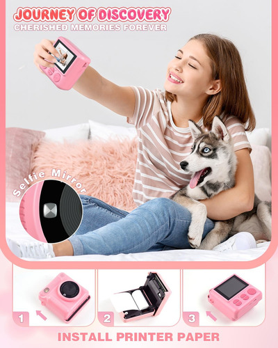Cámara Para Niños De 3 A 1, 12mp, 1080p, Instantánea