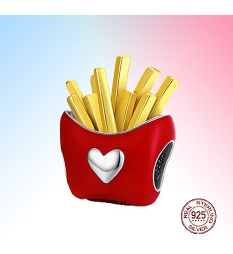 Imagem 2 de 3 de Charm Berloque Prata Batata Frita Compatível Pandora Vivar