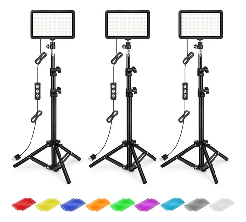 Kit De Iluminación Led Regulable 5600k Con Trípode Ajustable