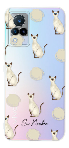 Funda Para Vivo Para Mujer Gatito Siamés Con Peronalizacion