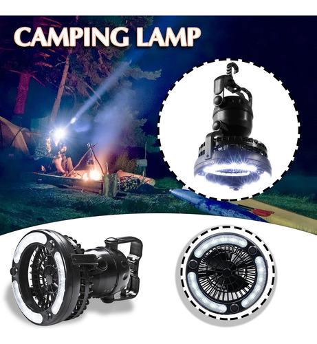 Luz De Camping De 18 Piezas Con Ventilador Led, Ventilador,