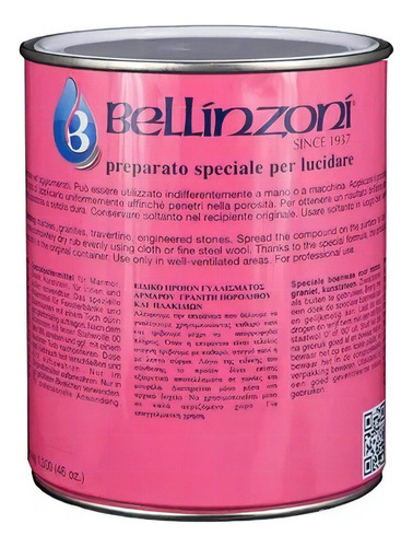 Cera Polimento E Lustre Geral Lata Rosa Bellinzoni L 1,3kg
