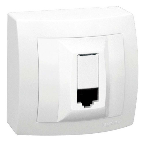 Conjunto Tomada Rede Rj45 Cat5e 8 Fios Branco Sistema X Pial