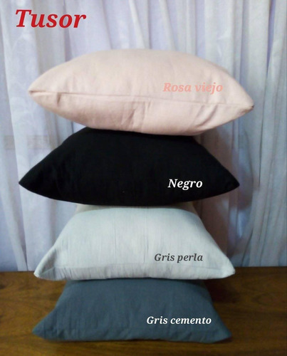 Fundas Almohadones En Tusor 50 X 50 Con Cierre Consultar Colores Disponbibles Tusor