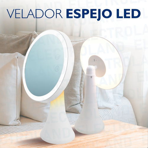 Velador Espejo Luz Led Lámpara Recargable Usb Maquillaje