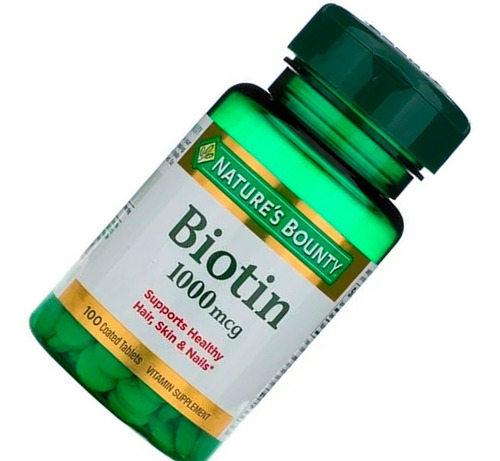 Nature's Bounty Biotine 1000 Mcg X 100 Tabs Apta Diabeticos Sabor Neutro