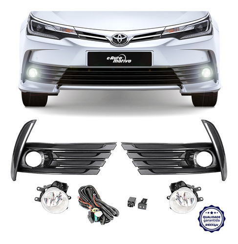 Par Farol De Milha Auxiliar Corolla 2018 A 2019 Original Kit