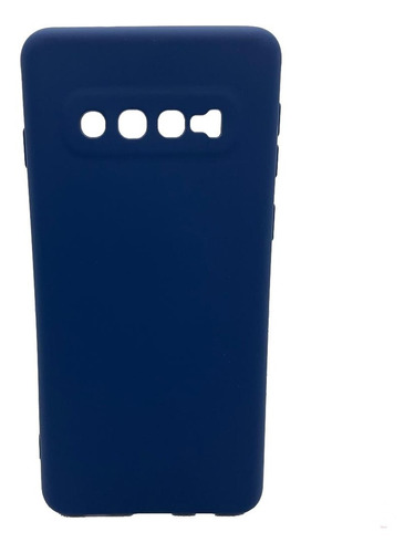 Capinha Celular P/ Samsung Galaxy S10 Plus Case + P Vidro 3d Cor Azul Aço Com Proteção