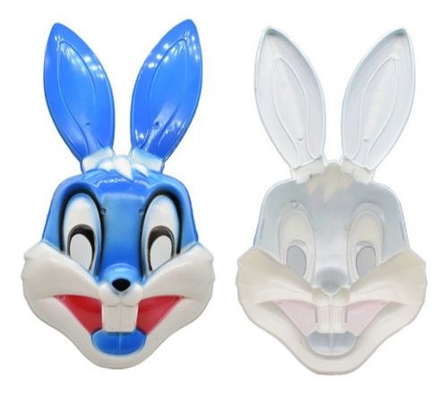 Máscara De Conejo Colores Packx6cotillón Fiesta Cumpleaños 