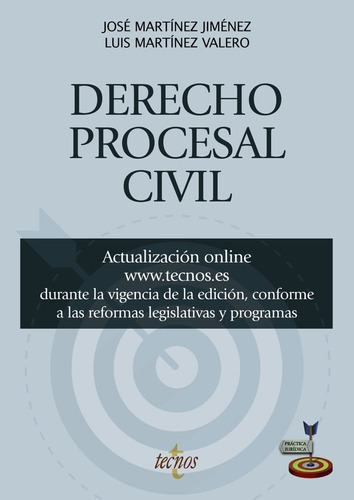 Derecho Procesal Civil, De Martinez Jimenez, Jose. Editorial Tecnos, Tapa Blanda En Español