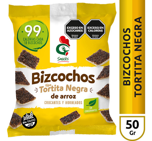 Tortitas Negras Gallo Snacks X 60 Unidades