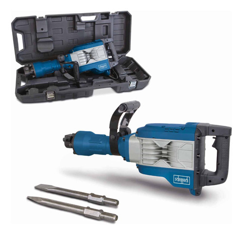 Kango Martillo Demoledor 1900w 60j + 2 Cinceles - Scheppach Azul