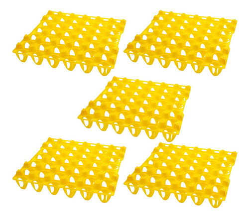 Suporte De Ovos Para Geladeira, Caixas De 5 Unidades Amarelo