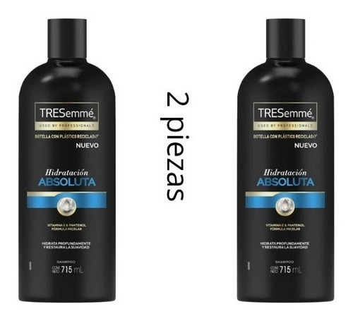 Shampoo Hidratante, Formula Micelar, Repara,tresemme, 2pzas
