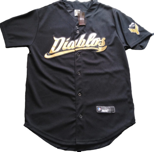 Jersey Casaca Diablos Rojos México Bordada Golden Black