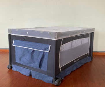 Imagen 3 de 3 de Cuna Corral De Bebe, 2 Niveles, Ruedas,malla, Plegable Nueva