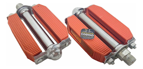 Pedales Plástico Tipo Goma Marrón Bici Inglesa Rg C-99a