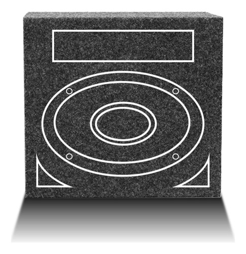 Caixa Bob Residencial 1 Falante De 6x9 + Mp3 Player Carpete