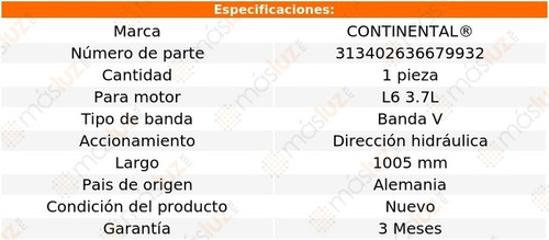 Banda 1005 Mm Acc D250 L6 3.7l 85/87 Dirección Hidráulica