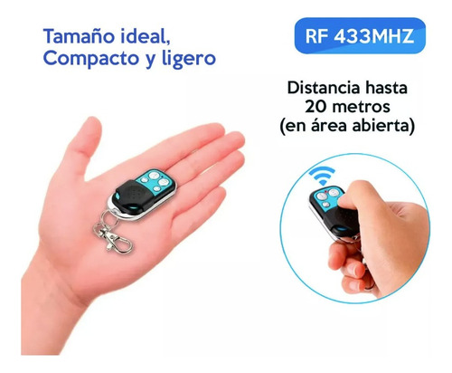 Control Remoto Rf Sonoff 4 Botones Tapa Deslizable 20 Metros
