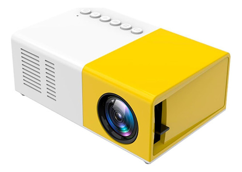 Projetor Mini Bivena Mini Projetor Portátil 1080p Tft Led  Projetor Portátil 1080p Tft Led Amarelo