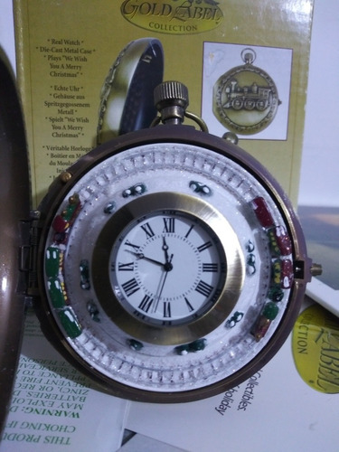 Imagen 6 de 7 de Reloj Gold Abel Coleccion De Al Darle Cuerda Gira Tren 8cm D