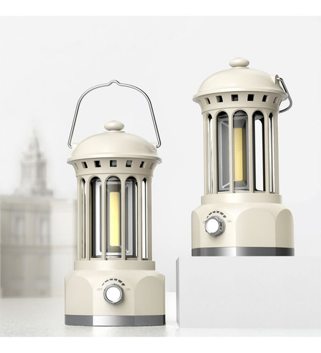 Lámpara De Césped Retro Impermeable Cob Emergency Light Con