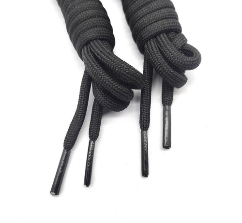 Kit 3 Pares Cadarço Redondo Reforçado Para Coturno E Botas
