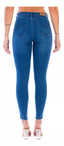 Pantalón Mezclilla Stretch Dama Opps Jeans Pinzas Bolsillos