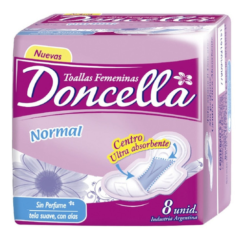 Toalla Doncella Sin Perfume Con Alas X 8 Uni. ( Zona Sur )