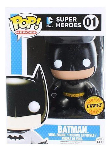 Funko Pop Super Heroes Batman #01 Chase Super Raro 