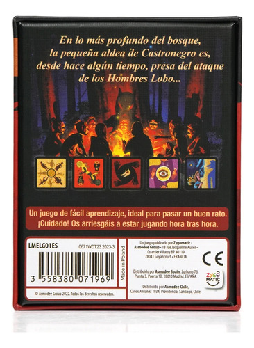 Juego De Mesa Español Los Hombre Lobo De Castronegro Asmodee