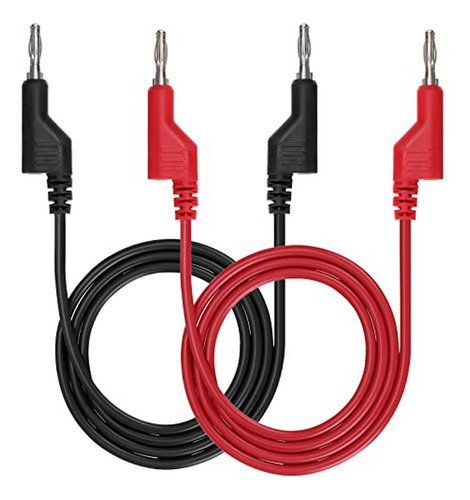 Cables De Prueba Apilables Con Conector Banana 4mm, Compatib