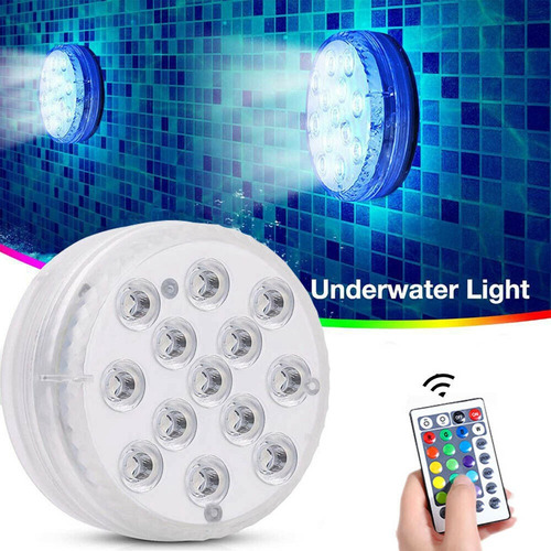 . Ip68 Impermeable Piscina Lámpara Led Funciona Con Batería