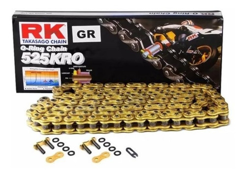 Imagen 1 de 4 de Cadena De Transmision Rk 520 X 118 Dorada Yamaha Yfz 450r
