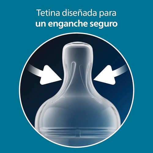 Biberón 0 M+ Anticólicos 125 Ml Avent 4oz - Scy100/15 Color Transparente Collarín