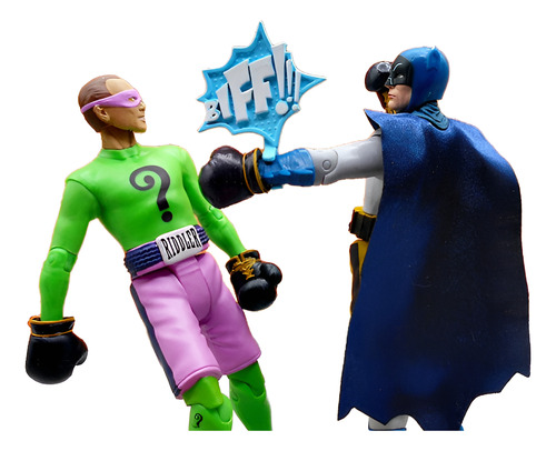 Set Figura Batman Vs Acertijo Retro Boxeadores Mcfarlane
