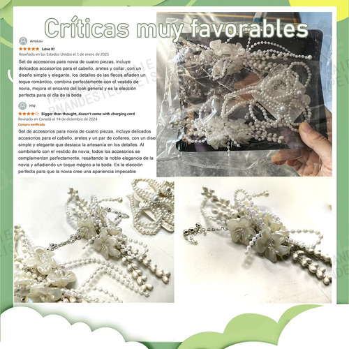 Accesorios Para El Cabello De Novia Perla De Cristal Boda