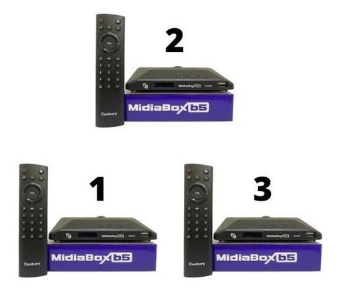 3 Receptor Midiabox B5 Century B5 Hdtv Banda C E Ku