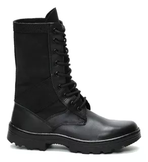 Coturno Bota Militar Couro Vigilante Extra Leve Frete Grátis