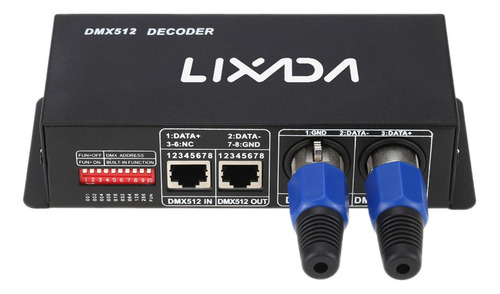 Lixada Dmx512 4ch*4a Decodificador Led Controlador 4 Canales