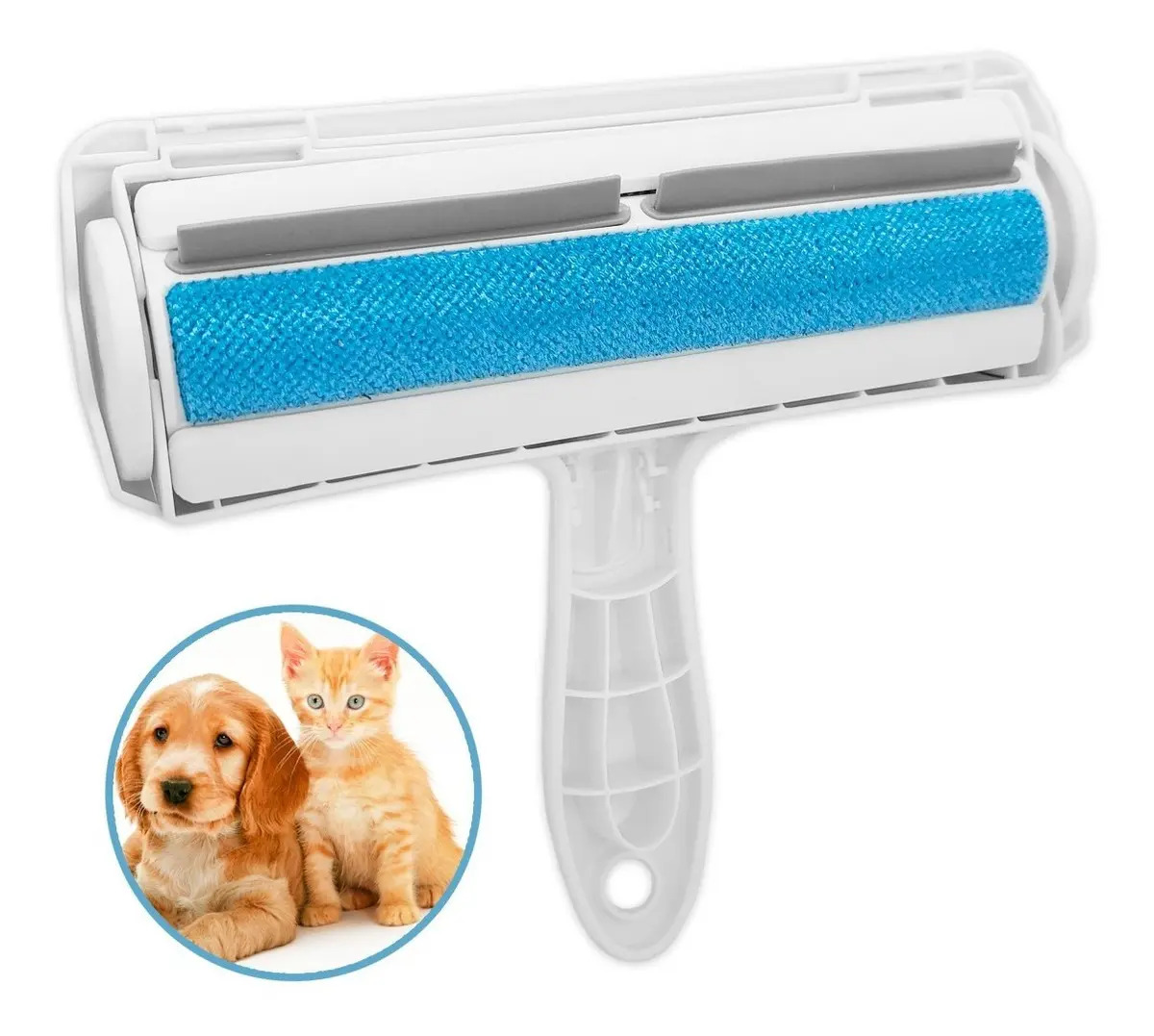 Removedor Tira Pelos Pet Mágico Home Pet Cães Gatos Rolo 19cm Branco