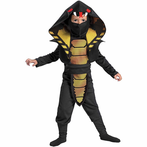 Disfraz Para Niño Ninja Cobra Amarillo Talla S (4-6)