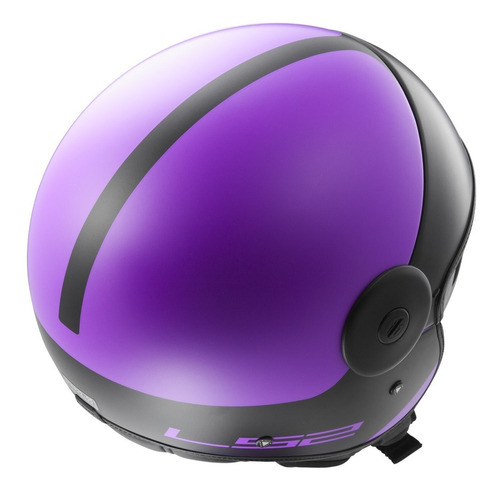 Casco Moto Abierto Ls2 597 Cabrio Via Violeta Negro Mate Tamaño del casco L