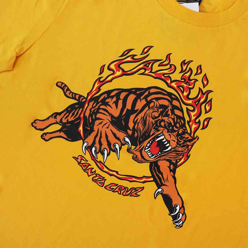 Camiseta Santa Cruz Salba Tiger Front - Amarelo